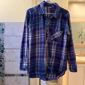 Soft Surroundings flannel looking button up